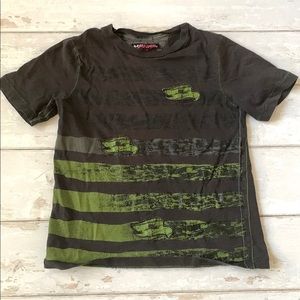 Boys 5/6 Tony Hawk Skateboarding Shirt Gray Green 5T Kids Short Sleeves